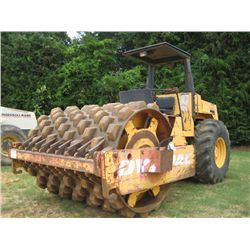 DYNAPAC CA25PD III VIBRATORY ROLLER, S/N 5751270, 84" PADFOOT, CANOPY, METER READING 1,270 HRS