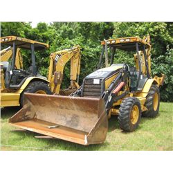 CAT 420D 4X4 LOADER BACKHOE, S/N BLN05086, (02 YR) EXTENDAHOE, 24" HOE BUCKET, CANOPY, METER READING