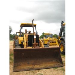 JOHN DEERE 410C LOADER BACKHOE, S/N 765841, (90 YR) GP BUCKET, 24" HOE BUCKET, CANOPY, METER READING