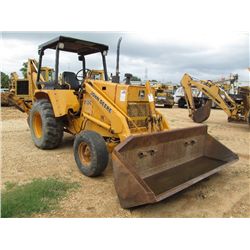 JOHN DEERE 210C LOADER BACKHOE, S/N 747653, GP BUCKET, 32" HOE BUCKET, CANOPY, METER READING 4,832 H