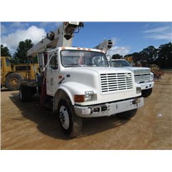 1998 INTERNATIONAL 4700 CRANE TRUCK, S/N 1HTSCABP3WH552427, T444E DIESEL ENG, 5-2 SPD TRANS, TEREX T