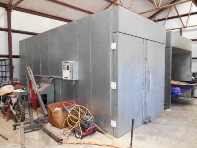 Powder X LOT 10'W X 8'H X 20'L POWDER-X COATING SYSTEM POWDER COAT BOOTH, 8'W X ...