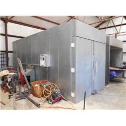 LOT 10'W X 8'H X 20'L POWDER-X COATING SYSTEM POWDER COAT BOOTH, 8'W X 20'L POWDER-X BATCH OVEN (07 