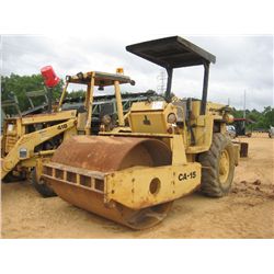 DYNAPAC CA15 VIBRATORY ROLLER, S/N 671B583, 66" SMOOTH DRUM, CANOPY, METER READING 2,675 HRS