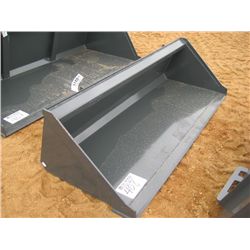 UNUSED VERSATECH 72" SMOOTH BUCKET 25072, FITS SKID STEER