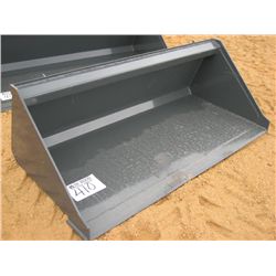 UNUSED VERSATECH 60" SMOOTH BUCKET 25060, FITS SKID STEER