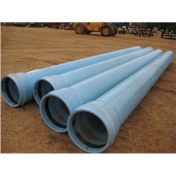 1 LOT (4) 16" X 20' DR18 PIPE, 1B BLUE