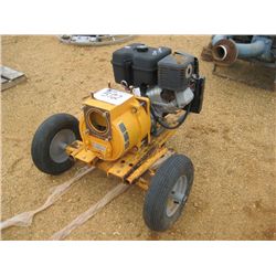 TEEL 3P654C SELF PRIMING WATER PUMP, GAS ENGINE, MTD ON RUBBER TIRES