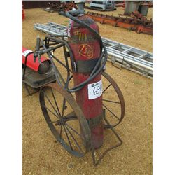 FIRE EXTINGUISHER MTD ON 2 WHEEL DOLLY