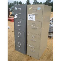 1 LOT (2) 4 DRAWER FILE CABINET