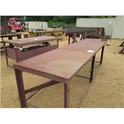 (1) 12'5" X 3' X 3' STEEL TABLE W/VISE