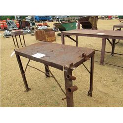 (1) 4' X 3'2" X 3' STEEL TABLE