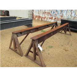 (1) LOT 2 11'9" X 2'6" SAW HORSES