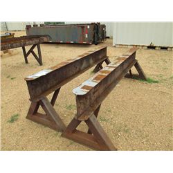(1) LOT 2 9' X 2'6" SAW HORSES