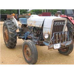 FORD 2600 FARM TRACTOR, S/N 512164, 3 PTH, PTO, GAS ENG, METER READING 1,521 HRS