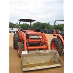 KUBOTA L3710 4X4 FARM TRACTOR, S/N 70136, 3 PTH, PTO, CANOPY, LA681 FRONT LOADER ATTACH, METER READI