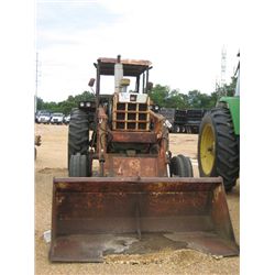 OLIVER 1850 FARM TRACTOR, S/N 212206-557, 3 PTH, PTO, FRONT LOADER, GP BUCKET, HAY SPEAR, METER READ