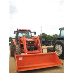 KUBOTA M105 4X4 FARM TRACTOR, S/N 50837, 3PTH, PTO, 2 HYD REMOTES, LA13015 FRONT LOADER W /GP BUCKET