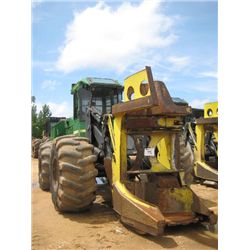 JOHN DEERE 643J FELLER BUNCHER, S/N 609242 (07 YR) WARATAH FD45 SAWHEAD, ECAB W/AIR, 28L-26 TIRES