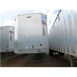 2012 PEERLESS 45-IW T/A CHIP TRAILER, S/N CPJ57566, 45' X 102", CLOSED TOP, BLOW IN GATE, FOLD BACK 
