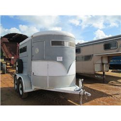 S & H ENCLOSED HORSE TRAILER, S/N A116094, T/A P225/75R15 TIRES