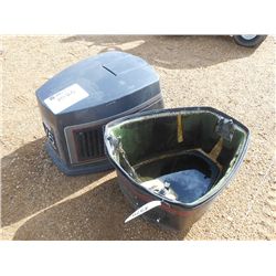 1 LOT (2) OUTBOARD MOTOR COVERS