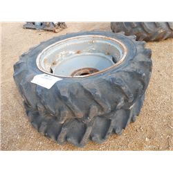 1 LOT (2) 11.2-28 TIRES & RIMS