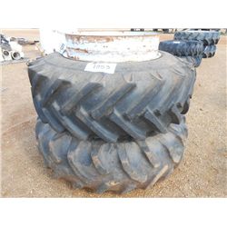 1 LOT (2) 16.9-30 TIRES & RIMS