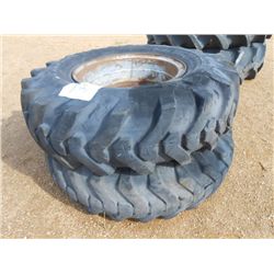 1 LOT (2) TIRES & RIMS, 14.00-24 TIRES