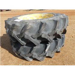 1 LOT (2) 18.4-38 TRACTOR TIRES W/RIMS