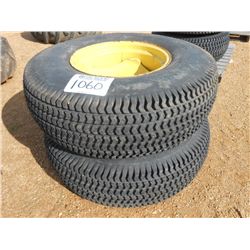 1 LOT (2) 355/80D20 TIRES & RIMS