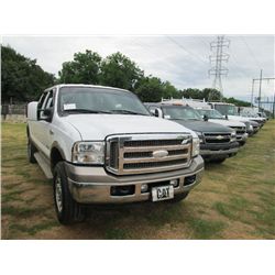 2005 FORD F250 4X4 KING RANCH PICKUP, S/N 1FTSW21P45EA51901, POWERSTROKE DIESEL ENG, A /T, A/C, P/S,