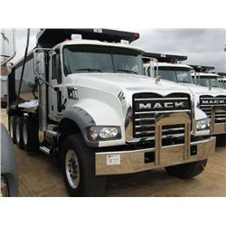 2013 MACK GU713 TRI-AXLE DUMP, S/N 016792, 405 HP MACK MP7 ENGINE, 10 SPD MACK TRANS, 44K REARS, 18K