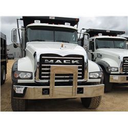 2013 MACK GU713 TRI-AXLE DUMP, S/N 1M2AX04C6DM017805, MP7-405 HP MACK ENG, 10 SPD TRANS, 44K REARS, 