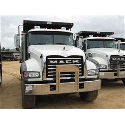 2013 MACK GU713 TRI-AXLE DUMP, S/N 1M2AX04C9DM016793, 405 HP MACK MP7 ENGINE, 10 SPD MACK TRANS, 44K