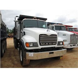 2006 MACK CV713 T/A DUMP, S/N , 370 HP MACK ENG, 10 SPD MACK TRANS, 44K REARS, 18K FRONT, ENGINE BRA