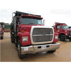 1996 FORD L9000 T/A DUMP, S/N 1FDYU90T6TVA07463, CAT DIESEL ENG, 8LL TRANS, 38K REARS, 12K FRONT, A 