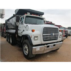 1997 FORD L9000 TRI-AXLE DUMP, S/N 1FDZU90X4VVA16401, 350 HP CAT 3406 DIESEL ENG, 10 SPD TRANS, 46K 