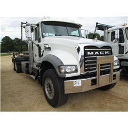 2013 MACK GU713 T/A ROLLOFF, S/N 1M2AX04C7DM014802, MP7-405M ENG, MACK 10 SPD TRANS, 44K REARS, 18K 