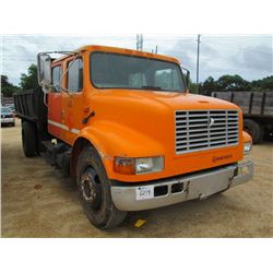 1991 INTERNATIONAL 4700 S/A DUMP, S/N 1HTSCNDPXMH325852, INTL DIESEL ENG, A/T, P/S, CREWCAB, 12' FLA