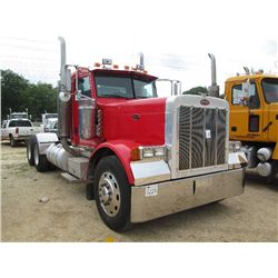 2007 PETERBILT EXTENDED HOOD 379 T/A TRUCK TRACTOR, S/N 1XP5DU9X27N735Y01, CAT C13 DIESEL ENG, 10 SP