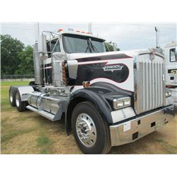2007 KENWORTH T/A TRUCK TRACTOR, S/N 1XKWDB9X77J192259, CAT C15 DIESEL ENG, 466 HP, 13 SPD TRANS, 40