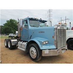 1987 FREIGHTLINER T/A TRUCK TRACTOR, S/N 1FUYYCYB5HM304398, CUMMINS DIESEL ENG, 9 SPD TRANS, 44K REA