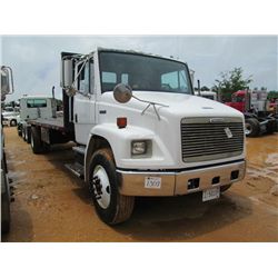 2000 FREIGHTLINER FL70 S/A FLATBED, S/N 1FV6HJBC8YHF17065, 3120 CAT DIESEL ENG, A/T, 24' FLATBED BOD