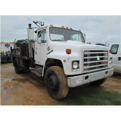 1987 INTERNATIONAL 1754 S/A FLATBED TRUCK, S/N 1HTLCCFPXHH477870, INTL DIESEL ENG, 5-2 SPD TRANS, P/