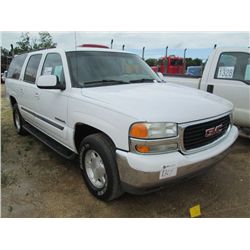 2003 GMC YUKON XL SUV, S/N 3GKEC16213G165861, GAS ENG, A/T, A/C, P/S, 5 DOOR