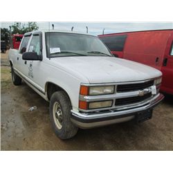 1999 CHEVROLET 2500 CREWCAB, S/N 1GCGC23R6XF085977, V8 GAS, A/T, P/S, A/C