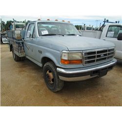 1996 FORD F350 SERVICE TRUCK, S/N 1FDKF37F7TEA28321, 7.3L DIESEL ENG, 5 SPD TRANS, P/S, A/C, KNAPHEI