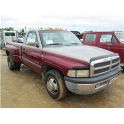 1995 DODGE RAM 3500 DUALLY, S/N 1B7MC36C6SS248658, CUMMINS DIESEL ENG, A /T, P/S, A/C, ODOMETER READ