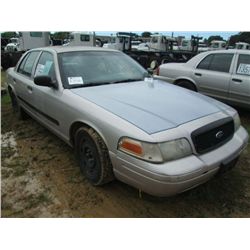 2004 FORD POLICE INTERCEPTOR, S/N 2FAHP71W94X16D661, V8 GAS, A/T, P/S, A/C